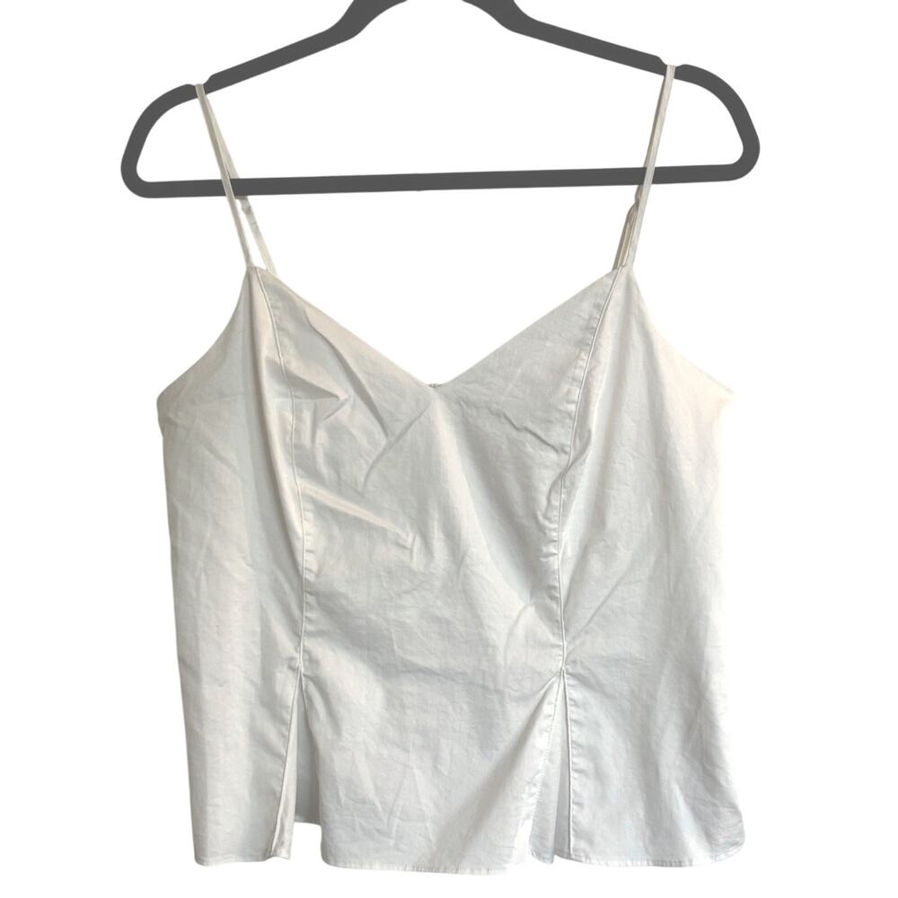 Elizabeth & James White Crop Top Spaghetti Strap Smock Back Fairycore Quiet Girl